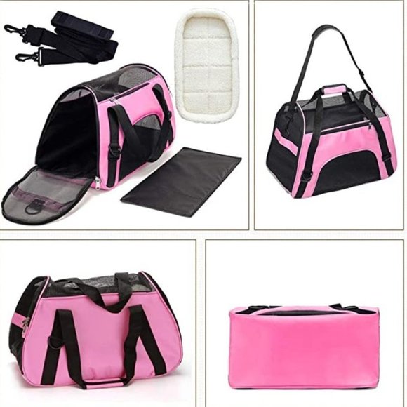 EVELTEK Soft Side Small Pet Carrier Travel Bag for Cats, Rabbits, etc. - Picture 2 of 10